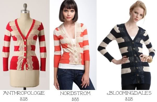 { mary's wishlist }: Looks for Less: Lace-Trim Cardigans